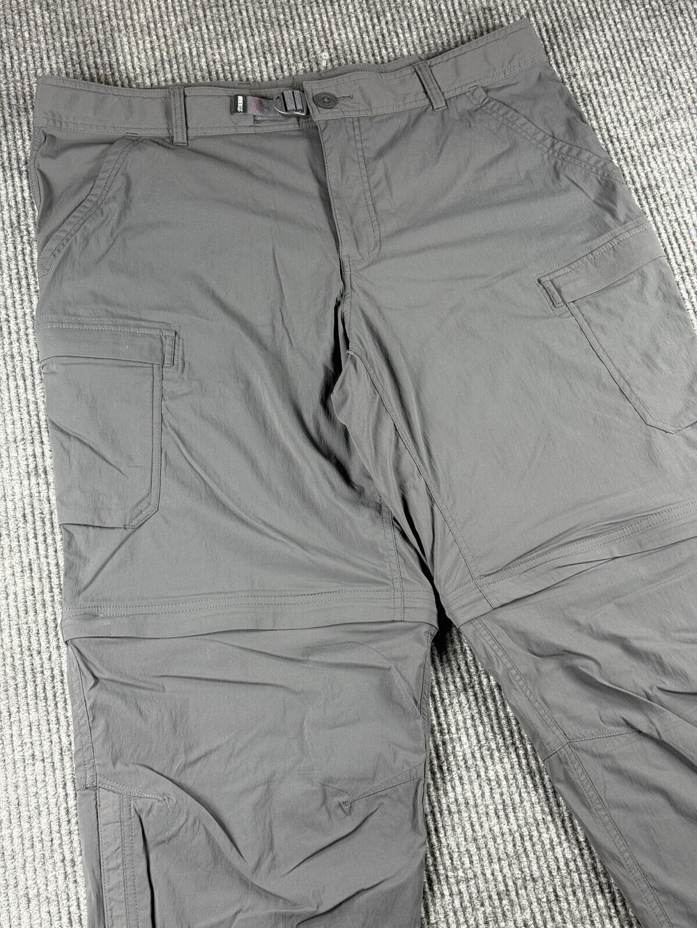 REI Co-Op Sahara Pants Mens 38x36 Gray Relaxed Stretch Convertible Cargo Hiking